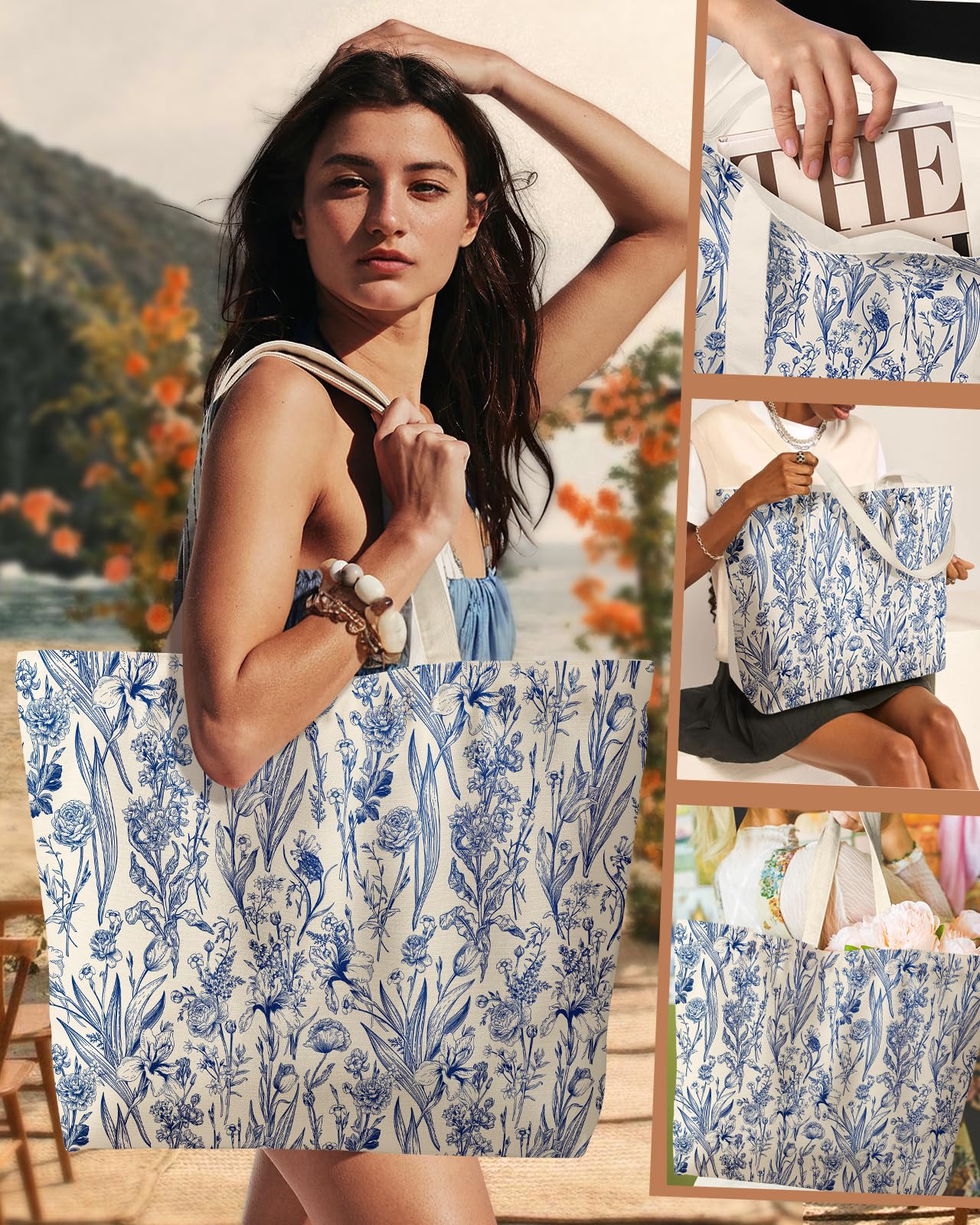 Miss Adola tote hombro de gran capacidad, ideal para gym y compras.