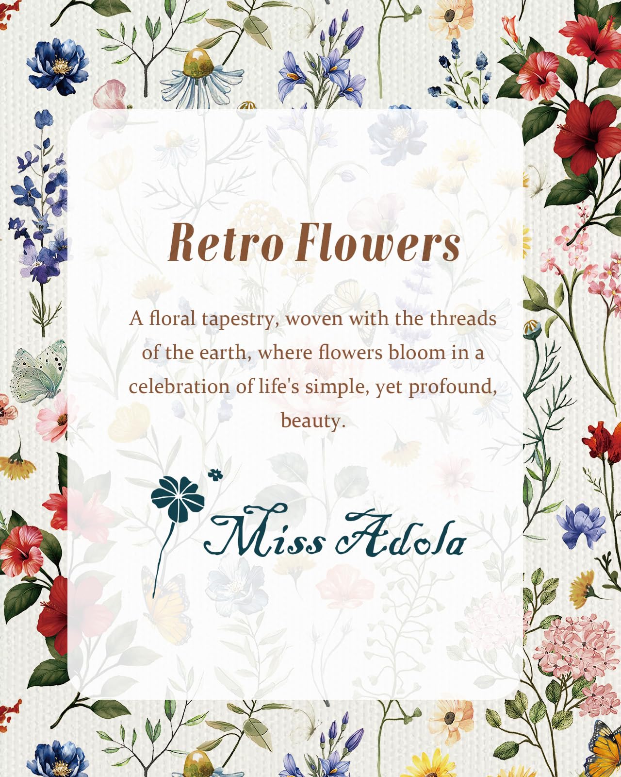 Miss Adola tote de lona, floración arbusto, perfecto para uso diario y estilo casual.