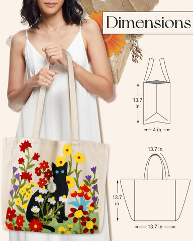 Miss Adola tote de algodón natural, opción reutilizable para compras.