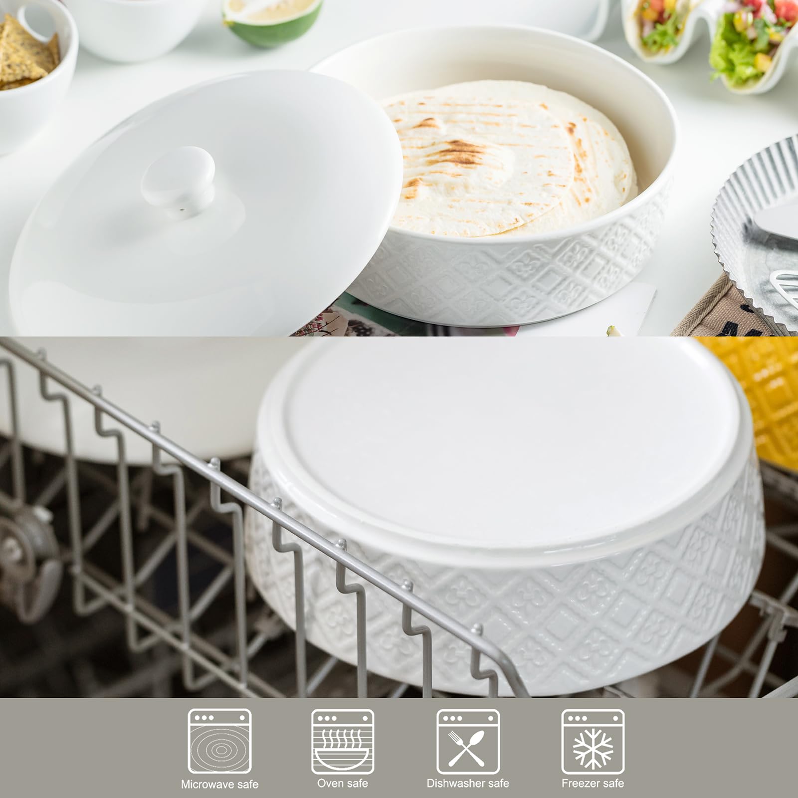 missyssim servidor ceramico tortillas para servir