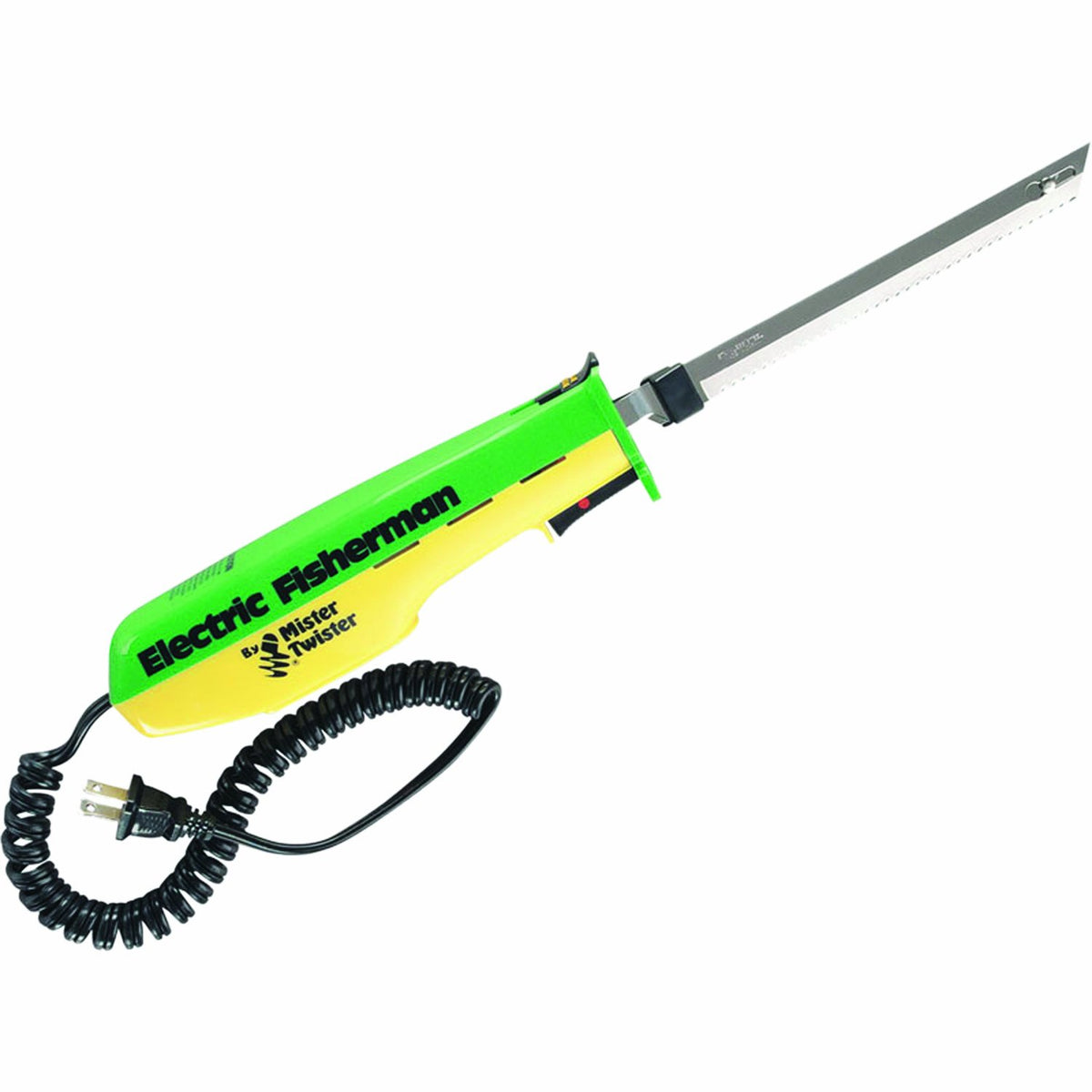 Mister Twister cuchillo eléctrico 120V verde-amarillo, facilita cortes precisos y rápidos