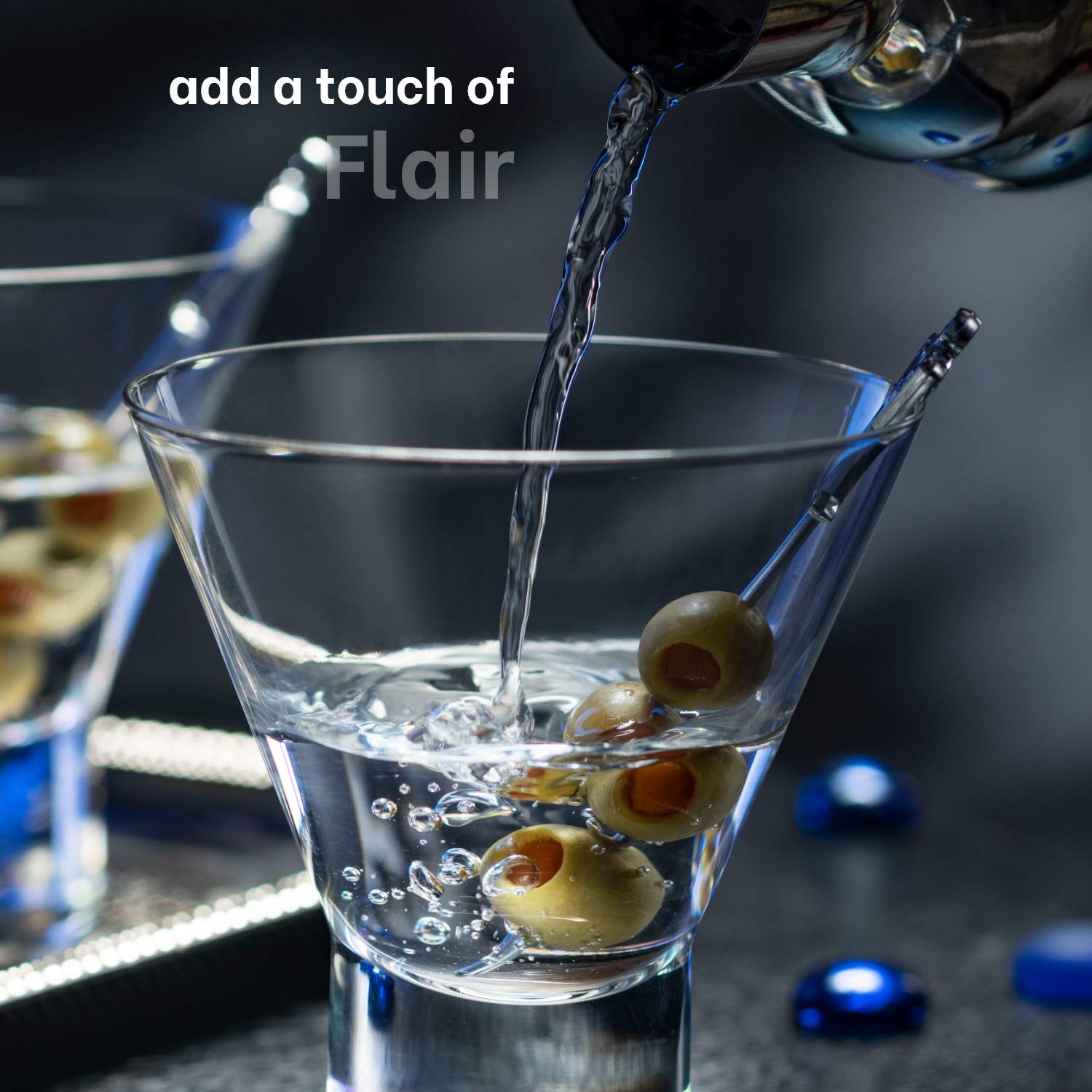MITBAK copa martini, base estable para Manhattan y cosmopolitan.
