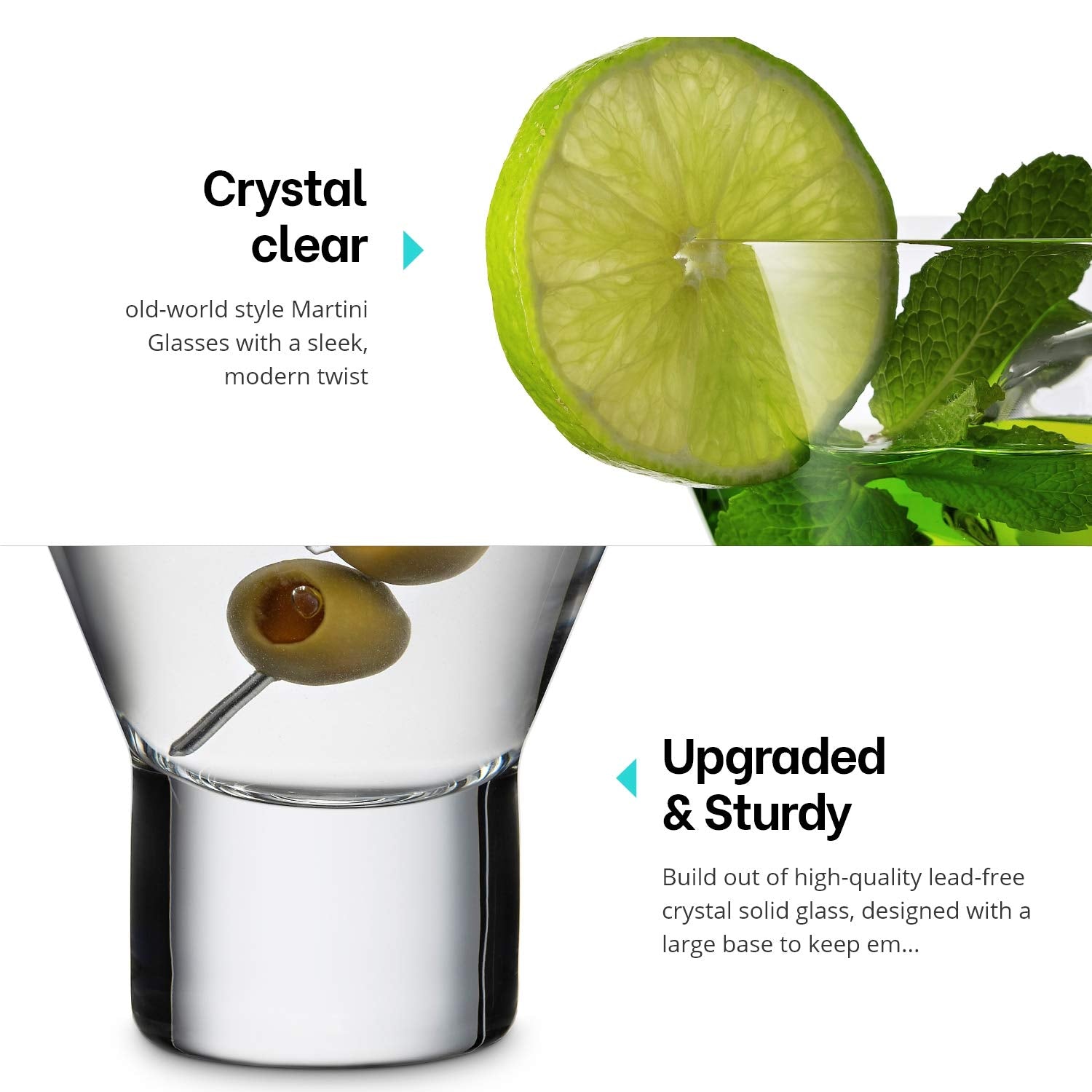 Copas MITBAK 8 onzas, ideales para margaritas y cocteles variados.