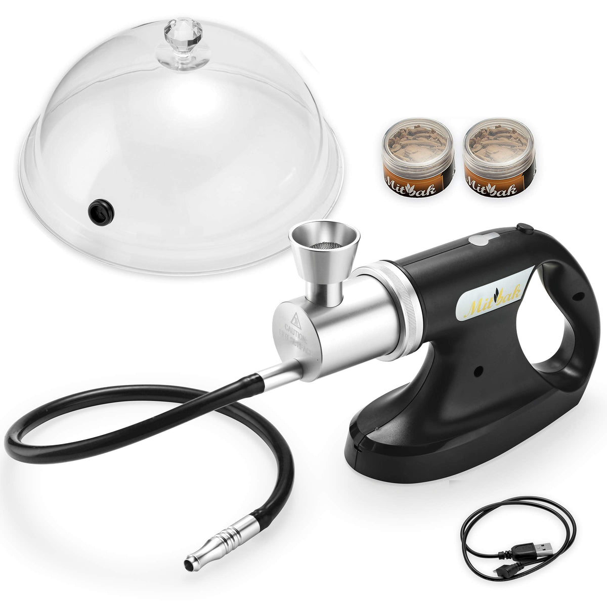 Mitbak kit fumador para cócteles con tapa cúpula, infunde humo para bebidas.