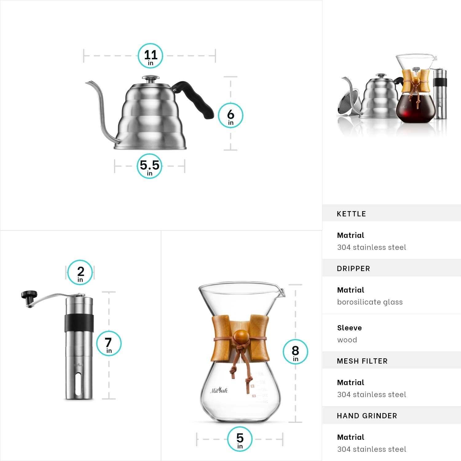 MITBAK preparación de café en casa con este set completo