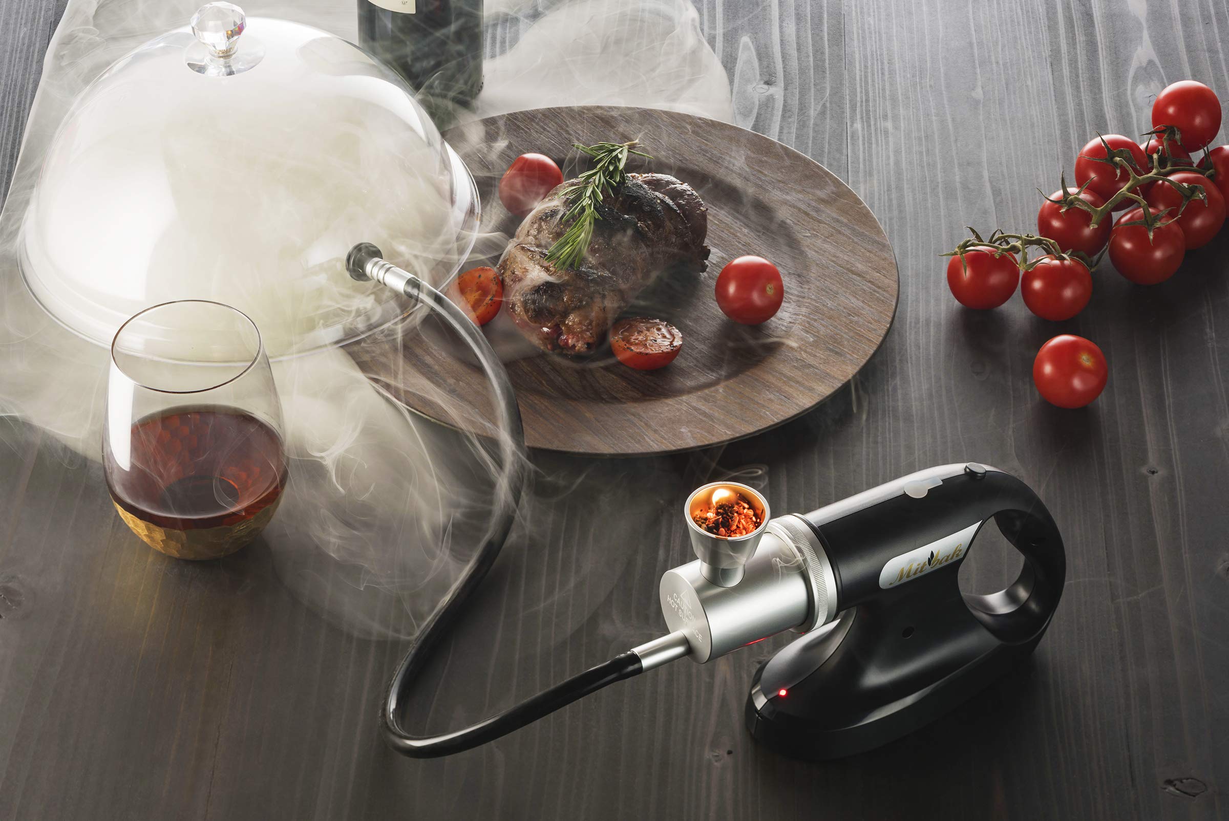 Mitbak virutas de madera para fumador, sabor ahumado natural en bebidas.