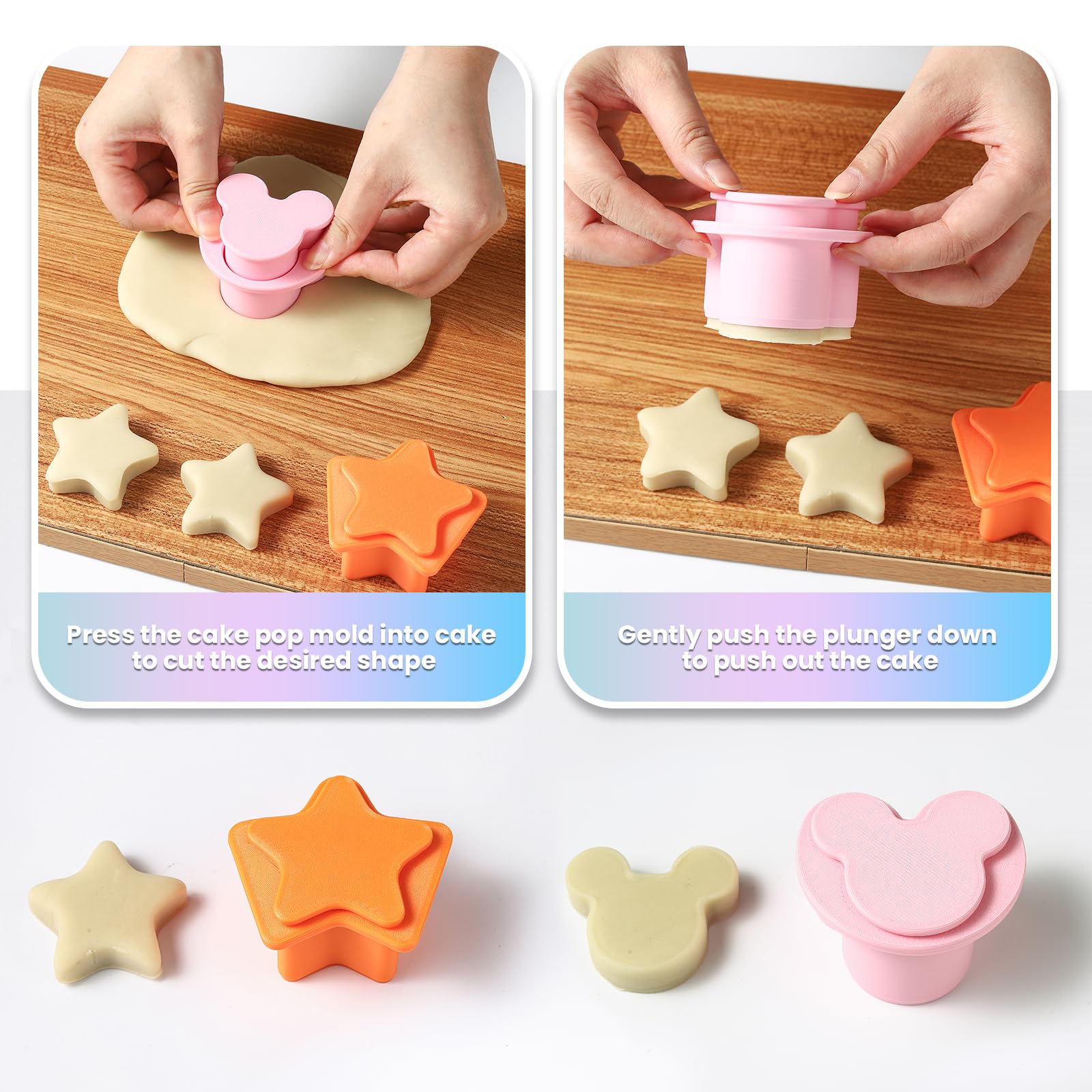 MITCHENIFY Molde paleta estrella, decoraciones dulces para eventos.