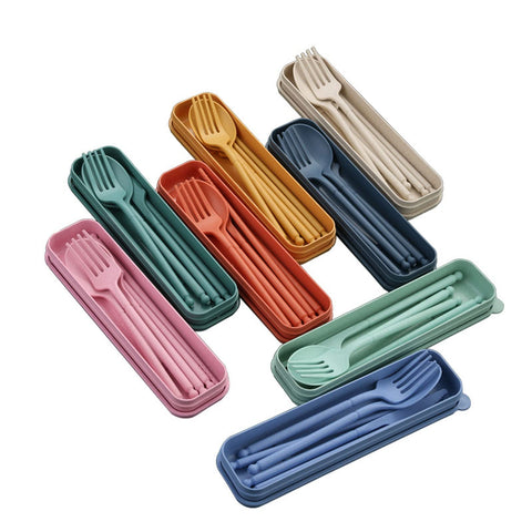 MITRIE conjunto de utensilios portátiles con estuche, ideal para comer fuera