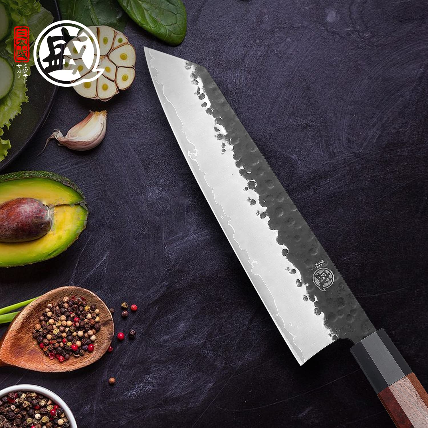 Acabado ultra fino Mitsumoto Sakari, superficie suave para deslizamiento de cuchillos.