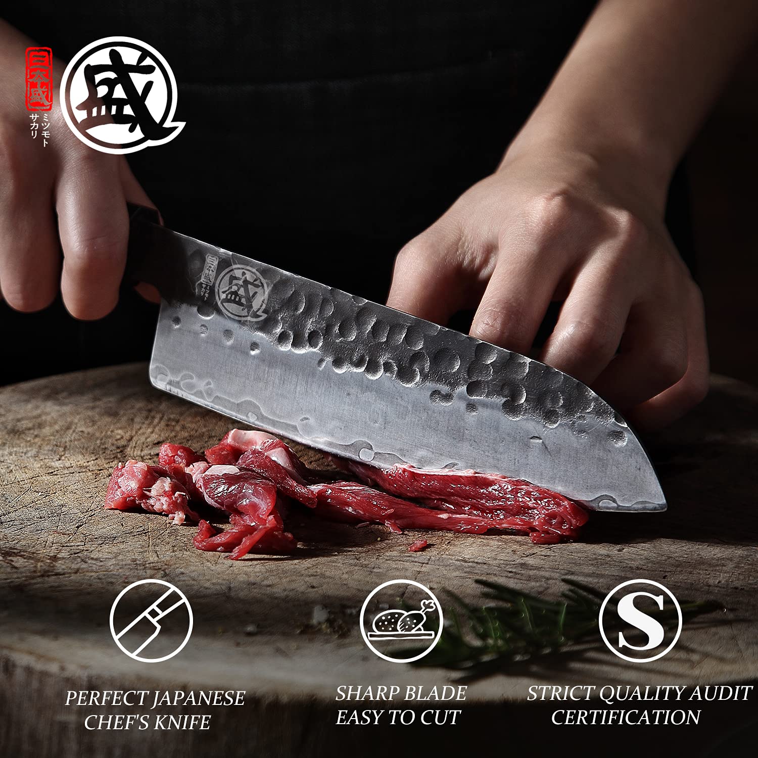 Santoku MITSUMOTO SAKARI para cortar verduras con precisión