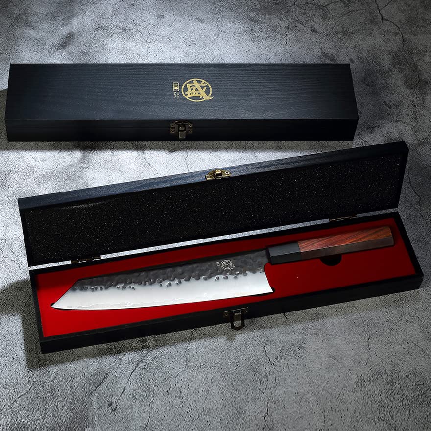 Cuchillo profesional Mitsumoto Sakari para cocina, apto para trabajos de chefs.