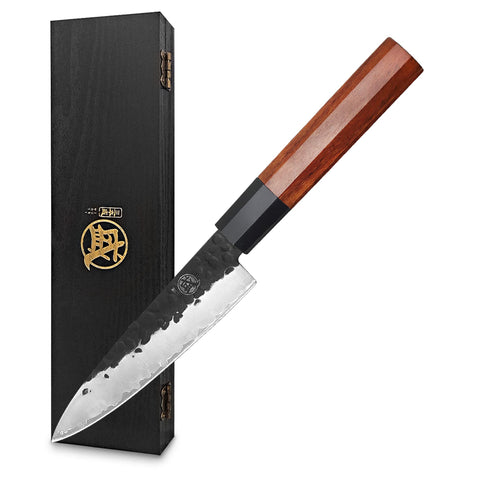 Mitsumoto Sakari, cuchillo pelar 5,5 pulgadas, ideal para pelar frutas con precisión.