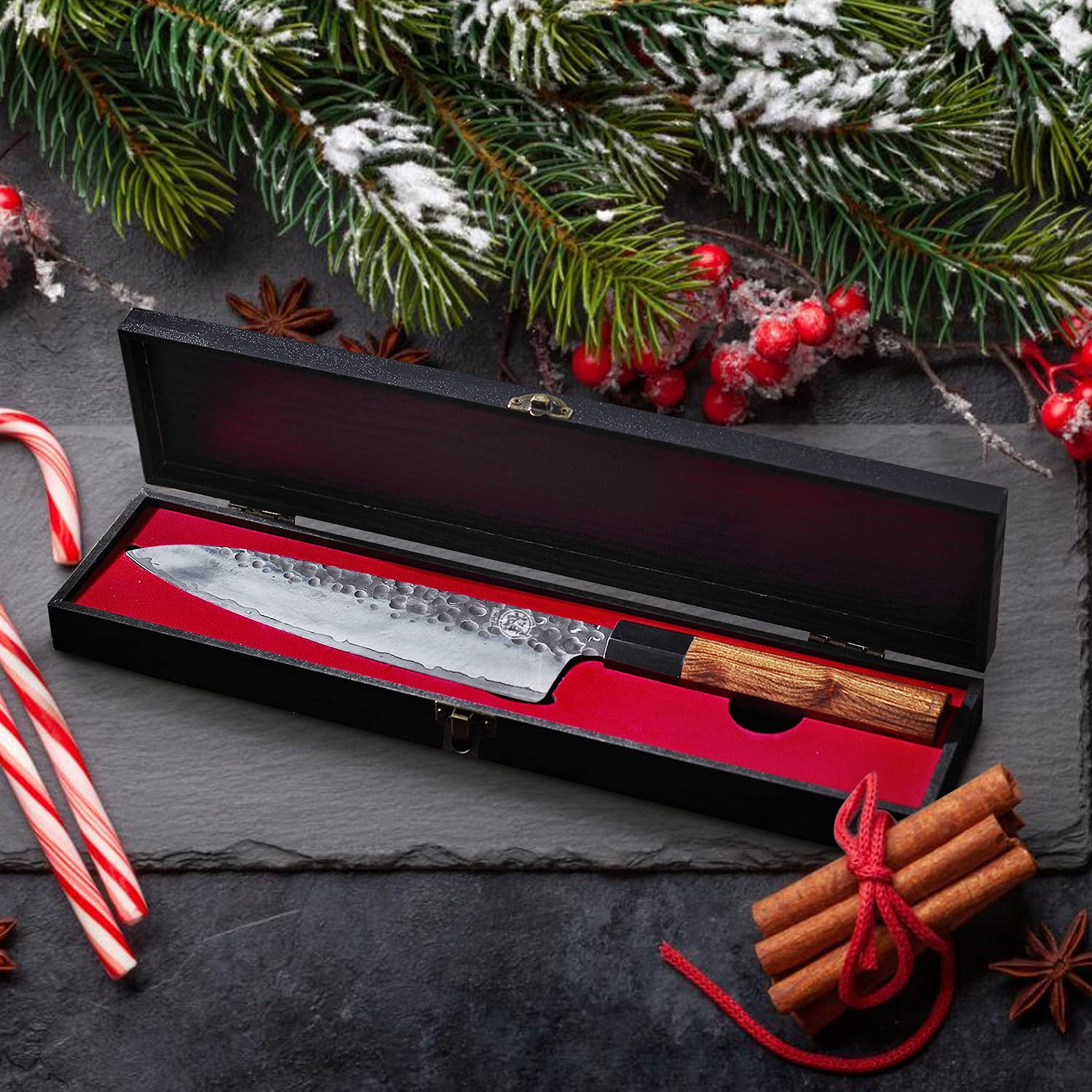 MITSUMOTO SAKARI Gyuto: caja de sándalo para almacenamiento y presentación