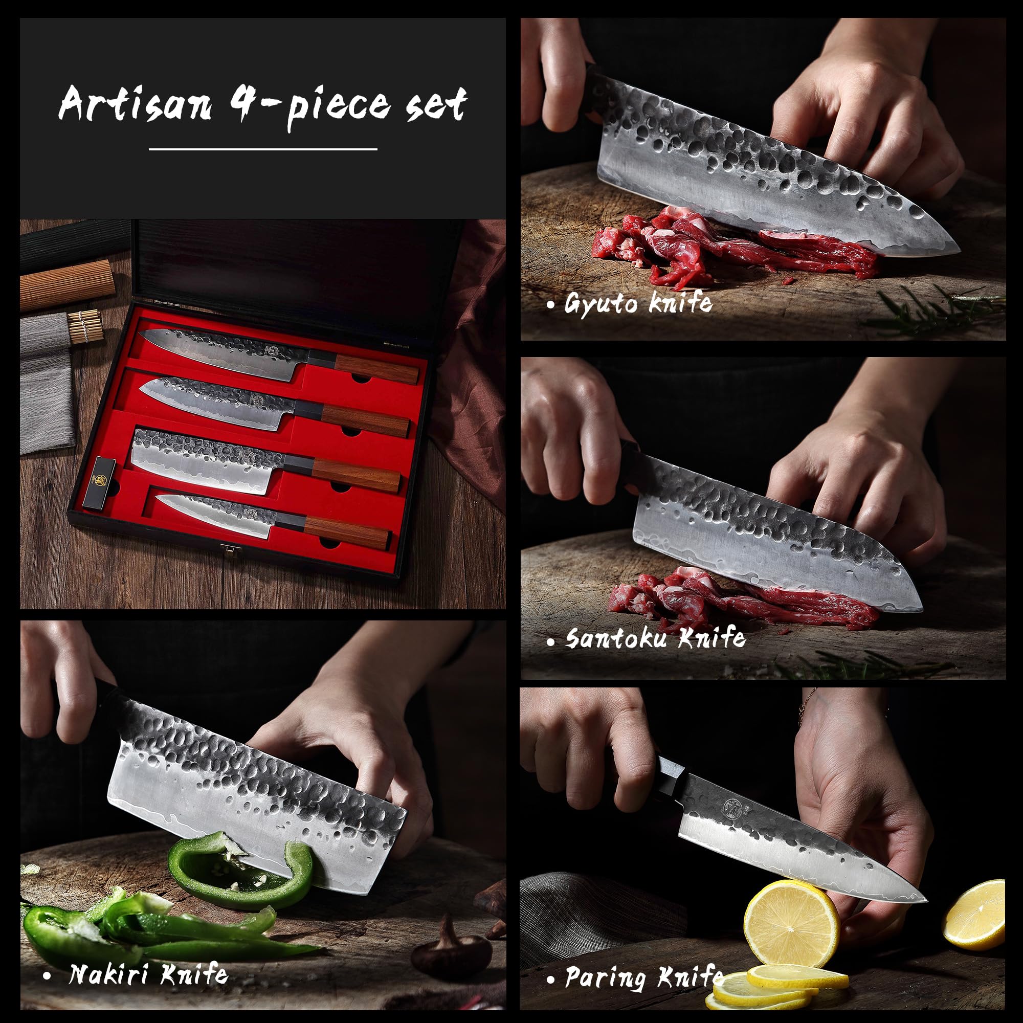Hoja 9CR18MOV del gyuto Mitsumoto Sakari con filo ultrafino