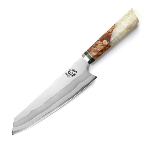 Kiritsuke MITSUMOTO SAKARI de 8 pulgadas con hoja damasco 7 capas.
