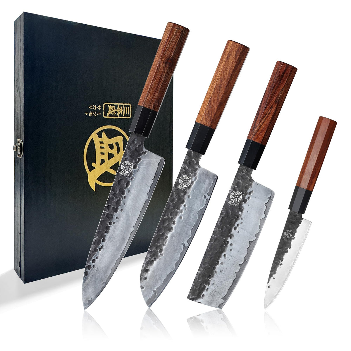Conjunto Mitsumoto Sakari de cuchillos japoneses gyuto para cocina profesional y hogar