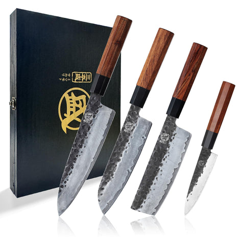 Conjunto Mitsumoto Sakari de cuchillos japoneses gyuto para cocina profesional y hogar