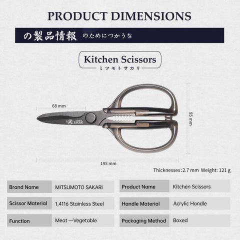 Tijeras Mitsumoto Sakari separables para limpieza fácil