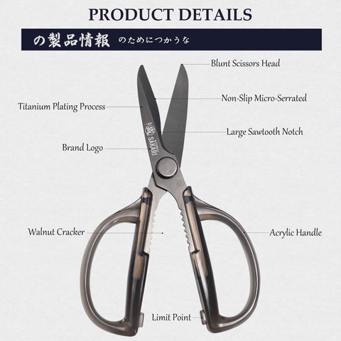 Tijeras Mitsumoto Sakari aptas para carne y pescados