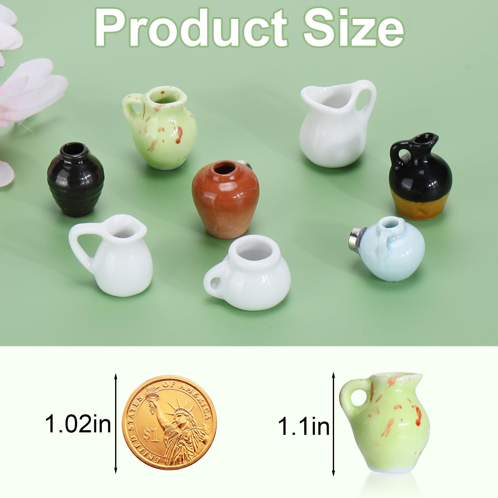 Imán frigo decorativo cerámico 3D de Mity Rain para plantas falsas.
