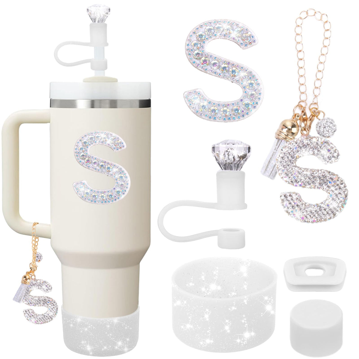 Mity rain monograma diamante para Stanley, identifica fácilmente la taza con estilo.