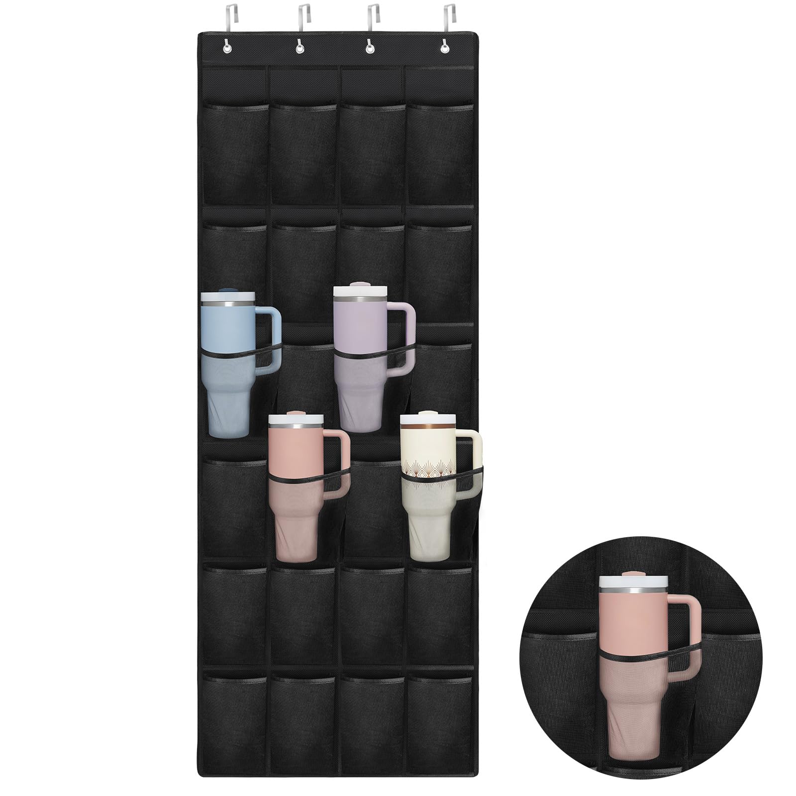 Organizador de tazas Mity Rain con 24 bolsillos para Stanley, acceso fácil