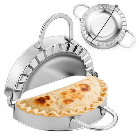 Sellador de tortillas Mity Rain en acero inoxidable para seis pulgadas, sellado preciso y limpio