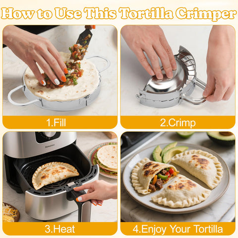 Sistema de sellado para empanadas y bolsitas de masa de Mity Rain, ideal para cocina familiar