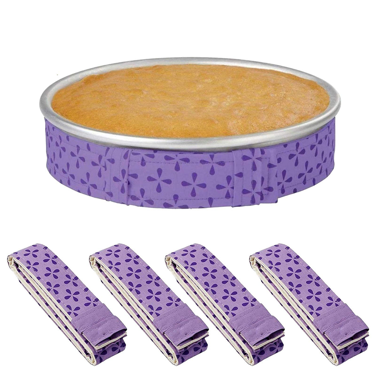 Mity Rain tira humedecedora para bandeja pastel, cuatro piezas para hornear más uniforme
