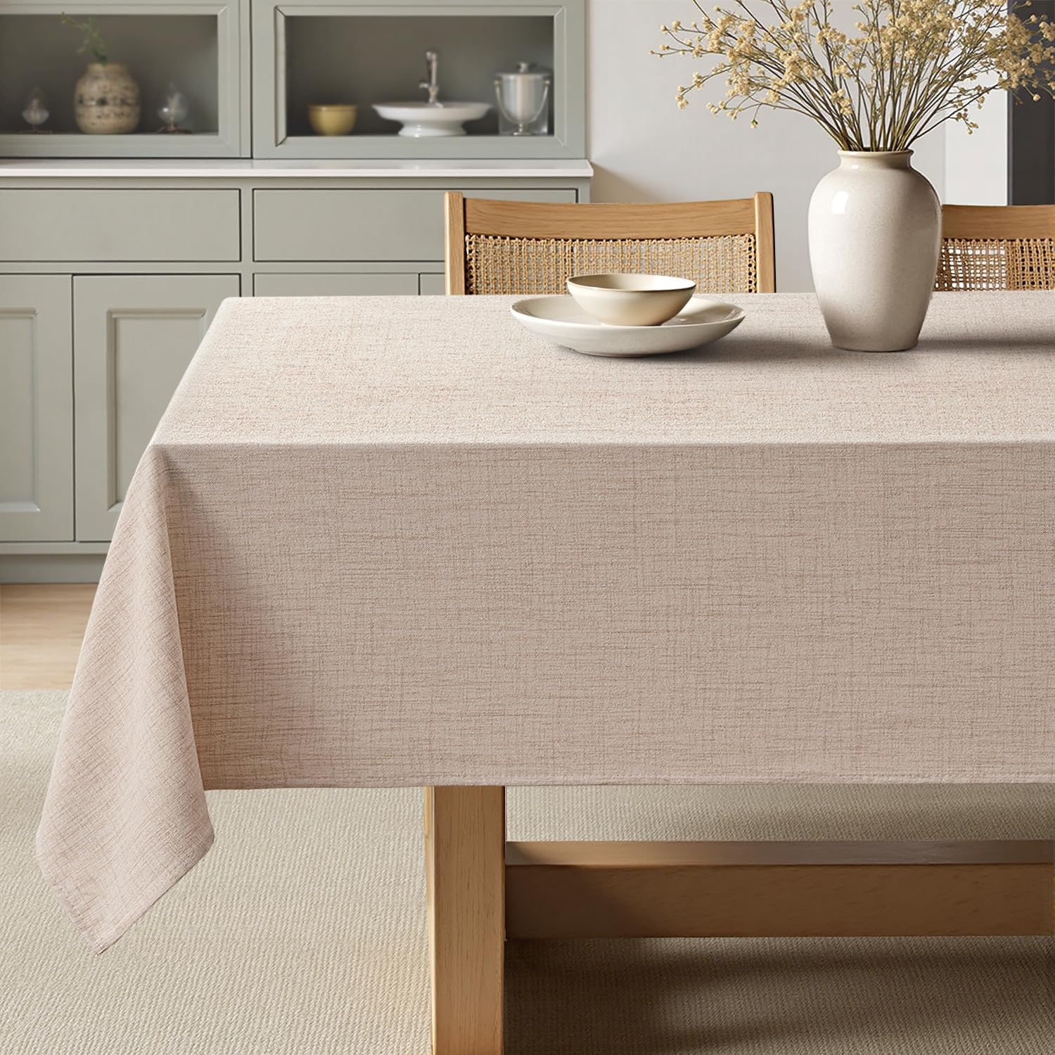 Mantel MIULEE 60x104, textura de lino, protege la mesa con estilo.