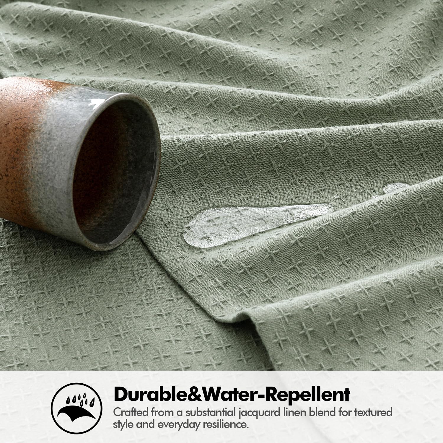 Mantel MIULEE resistente a manchas y salpicaduras para uso diario.