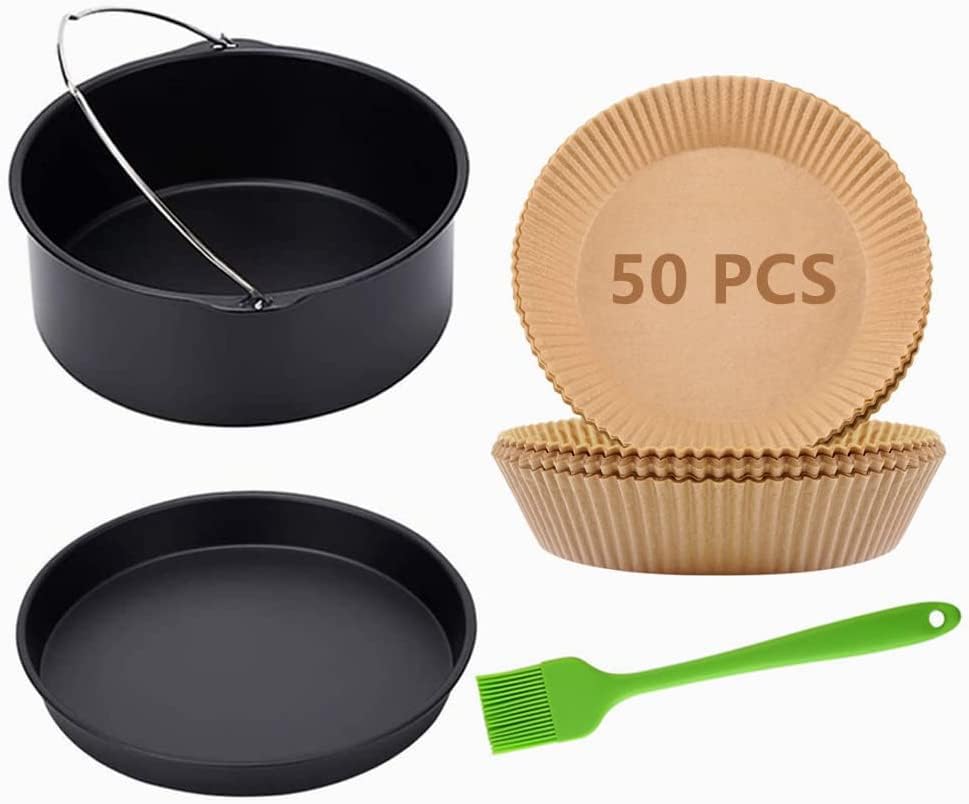 MIUVA accesorios para freidora de aire: molde para pastel de 7 pulgadas, ideal para repostería