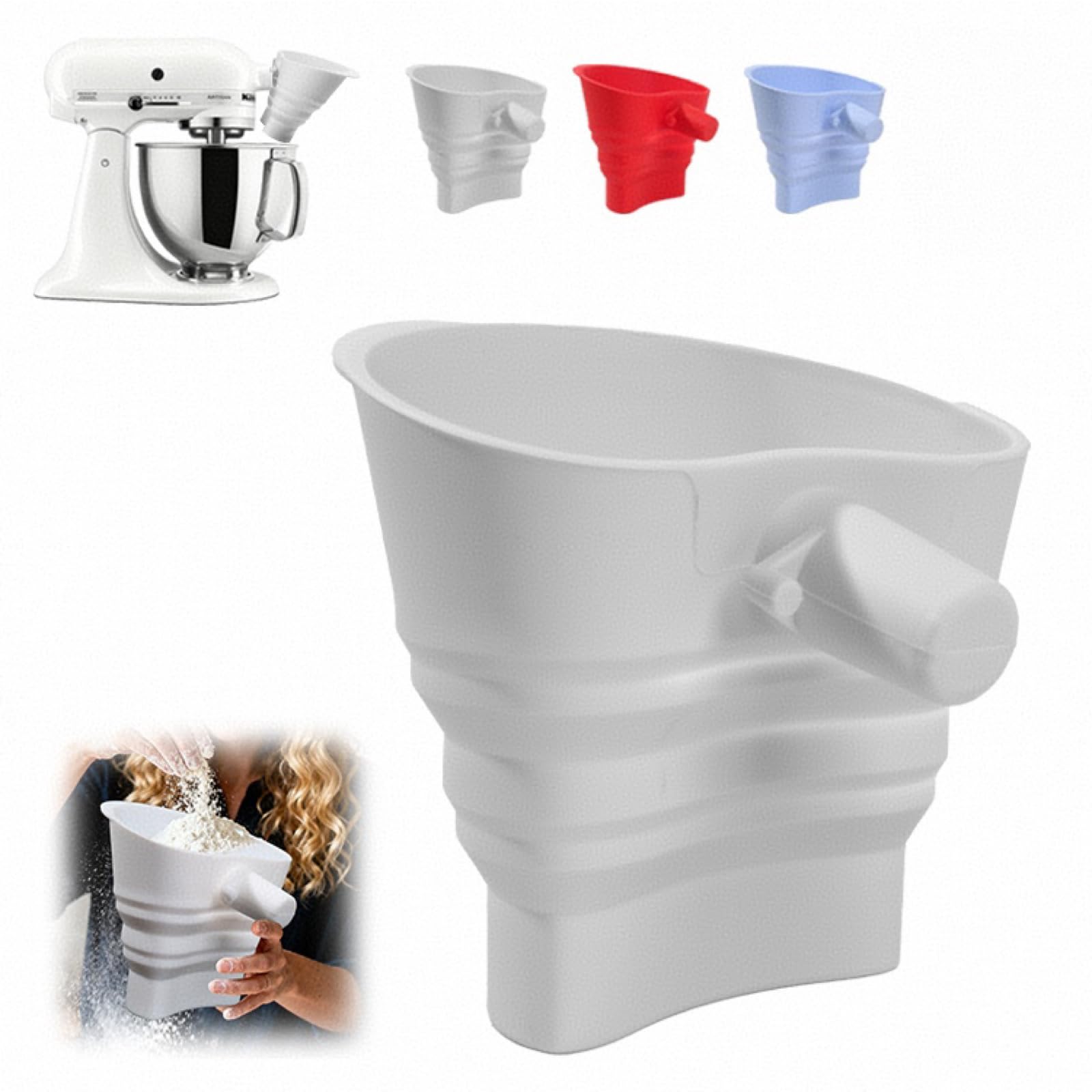 MIUXRZ colador harina para la batidora KitchenAid, vertido suave y limpio.
