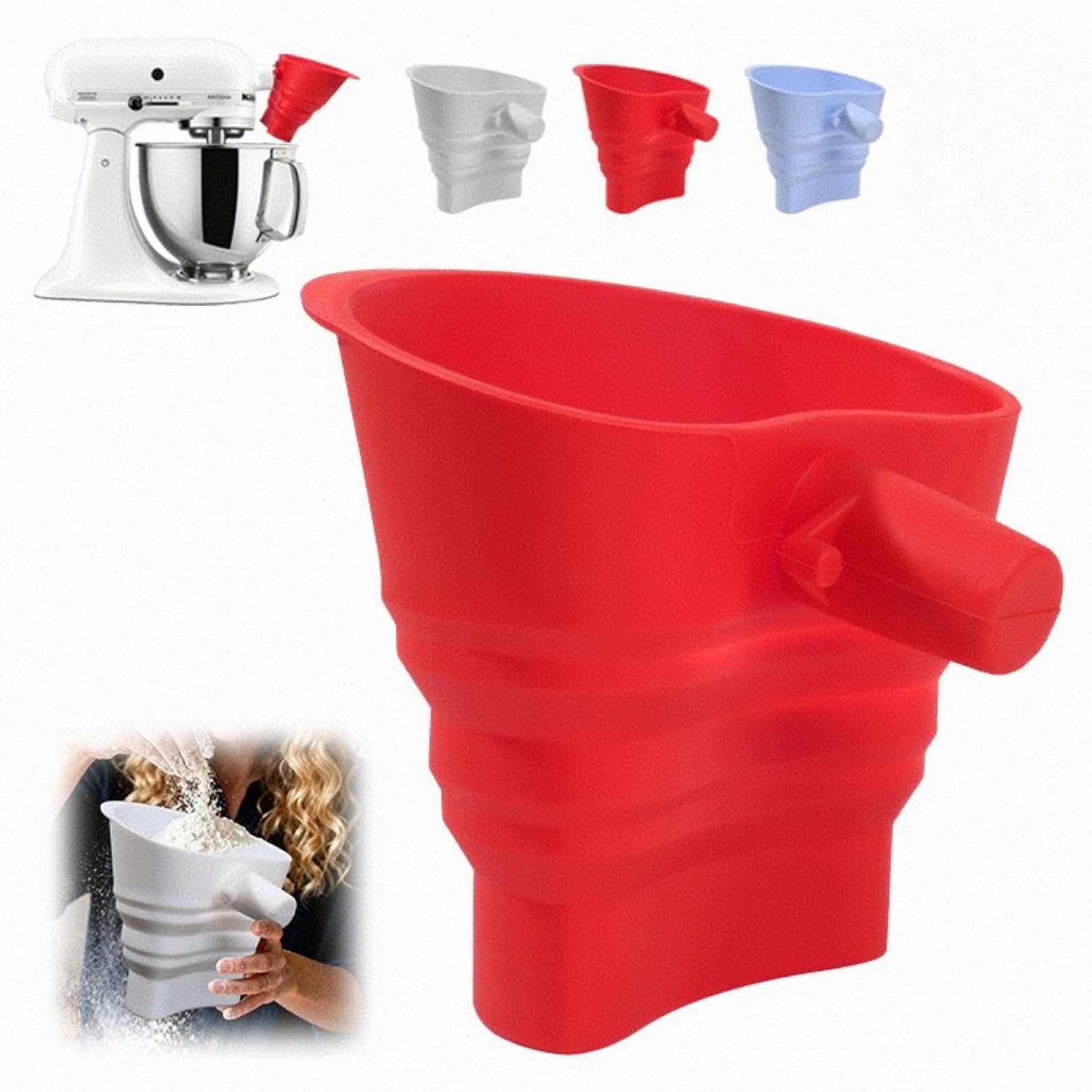 MIUXRZ embudo de silicona para KitchenAid KSM150, vertido limpio y preciso.