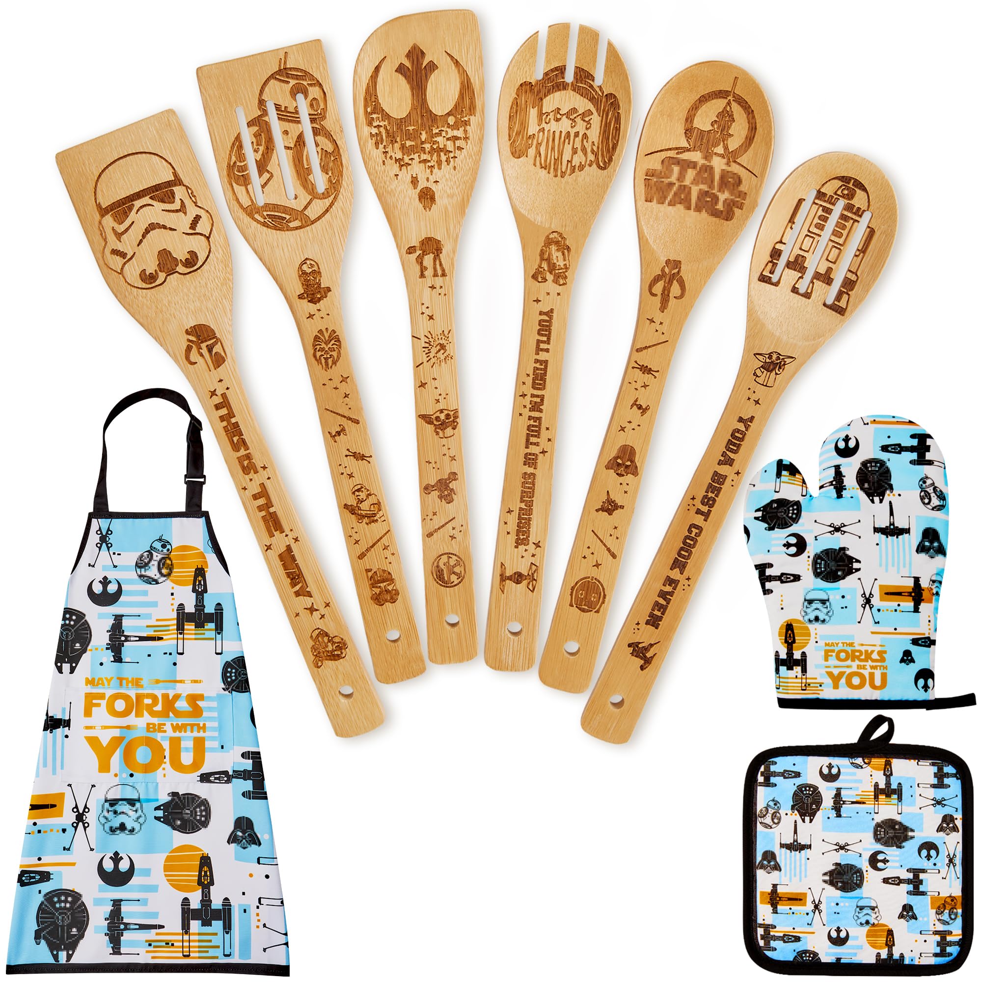 Cucharas de madera de mivishhy con estrella: ideal para cocinar con estilo.