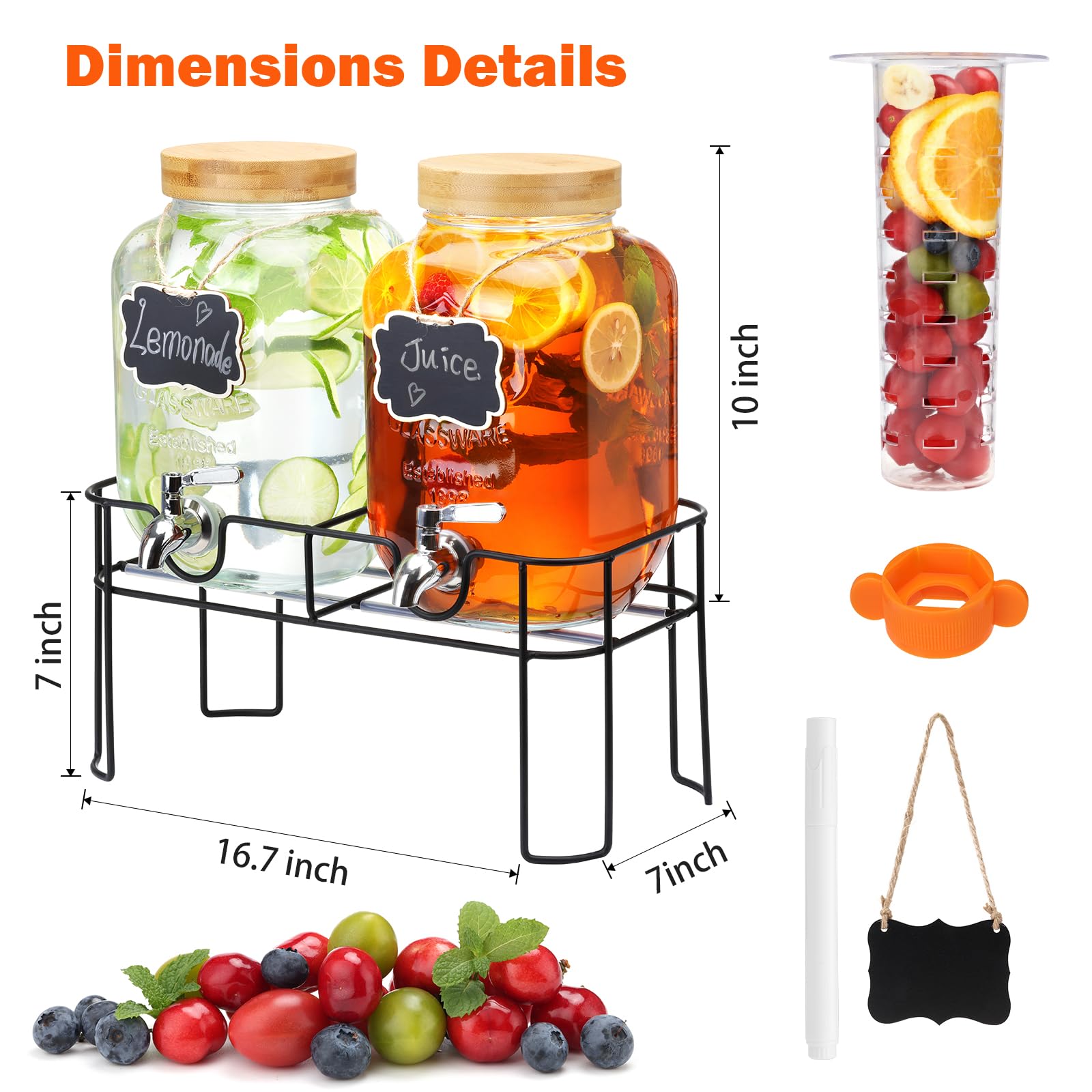 MIWUYI dispensador con soporte metálico, ideal para eventos y presentaciones.