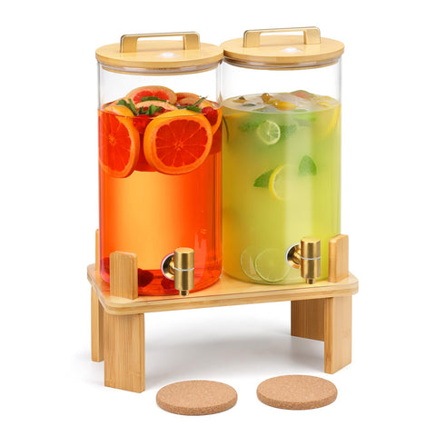 Dispensadores MIWUYI de vidrio 1,5 galones, perfecto para fiestas y reuniones.