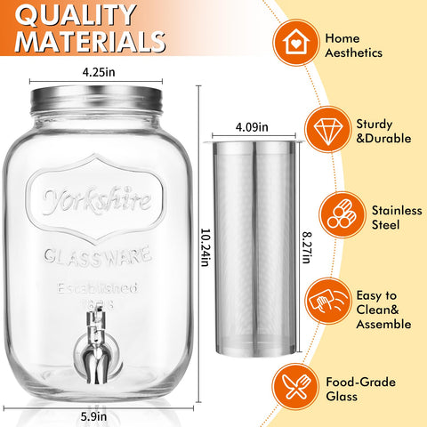Filtro de acero inoxidable MIWUYI para kombucha, evita sedimentos