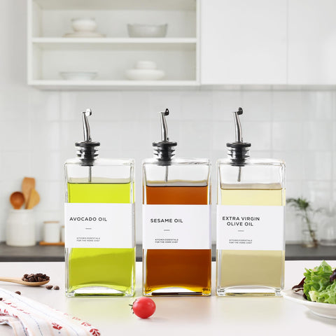 MIWUYI juego de etiquetas 32 facilita identificar aceites y vinagres