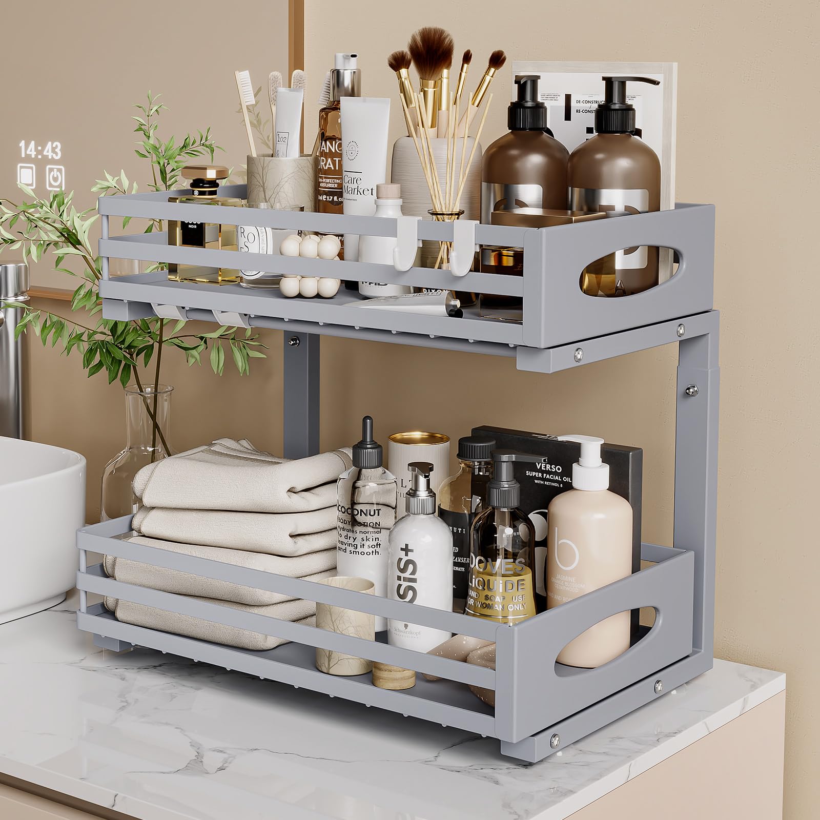 Mixeshop distribución optimizada de espacio en cocina y baño.
