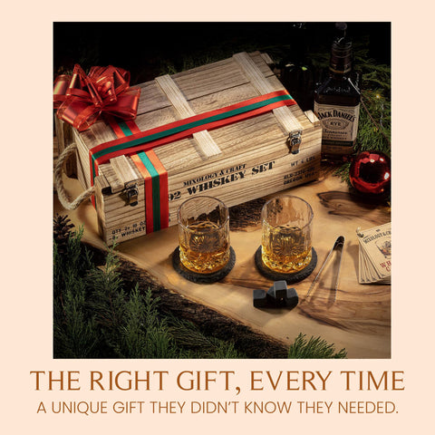 Mixology & Craft: caja regalo de madera rústica lista para regalar