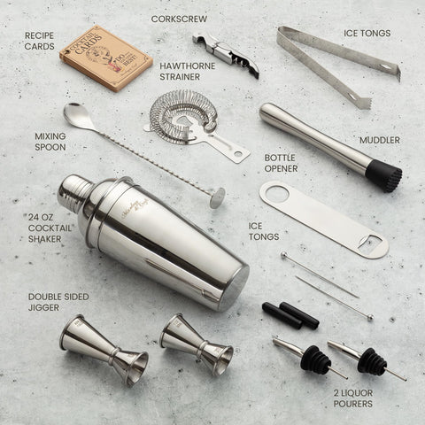 Mixology & Craft: coctelera Cobbler 24 oz en inox, ideal para mezclar tragos.