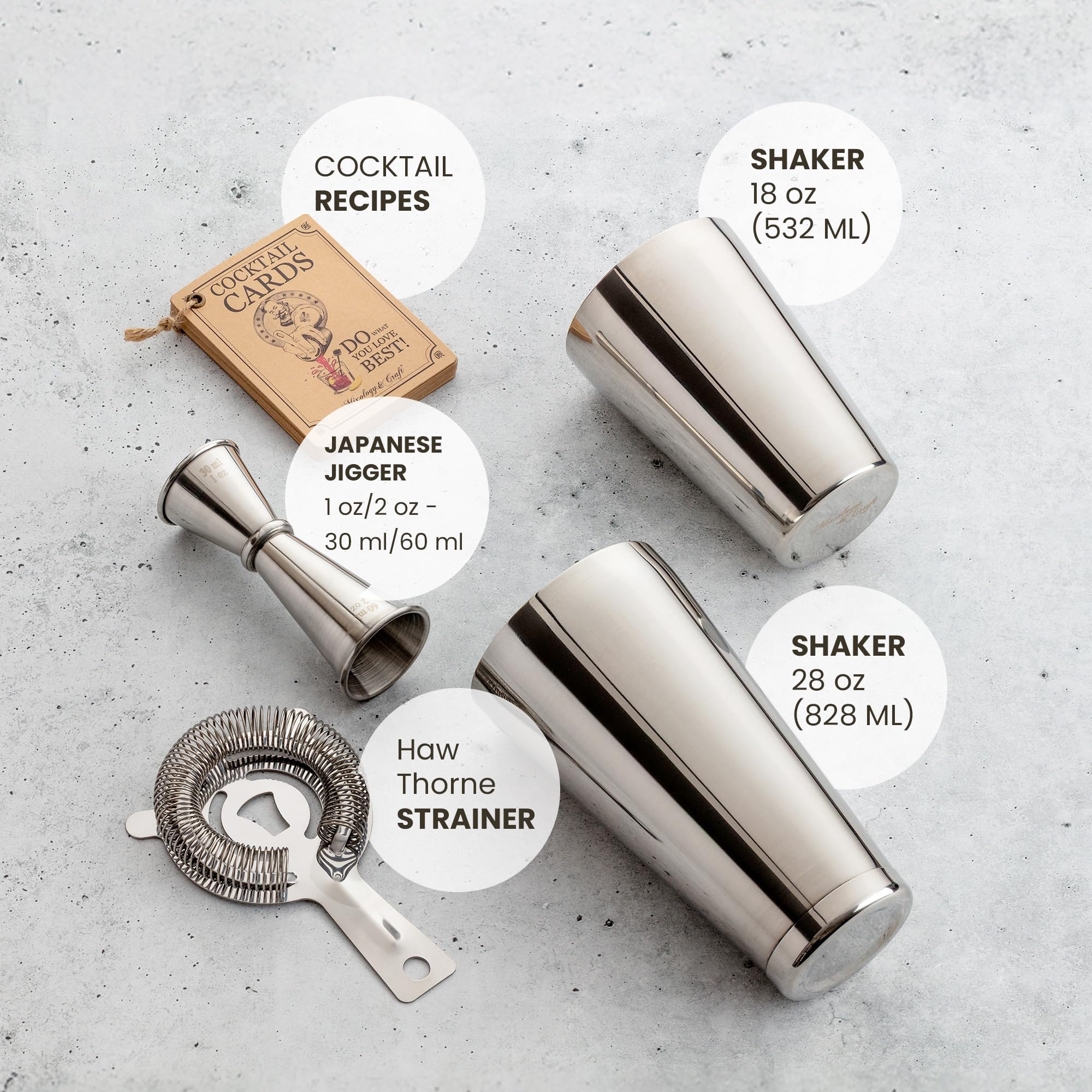 Colador Hawthorne Mixology y Craft acero inoxidable para filtrado limpio.