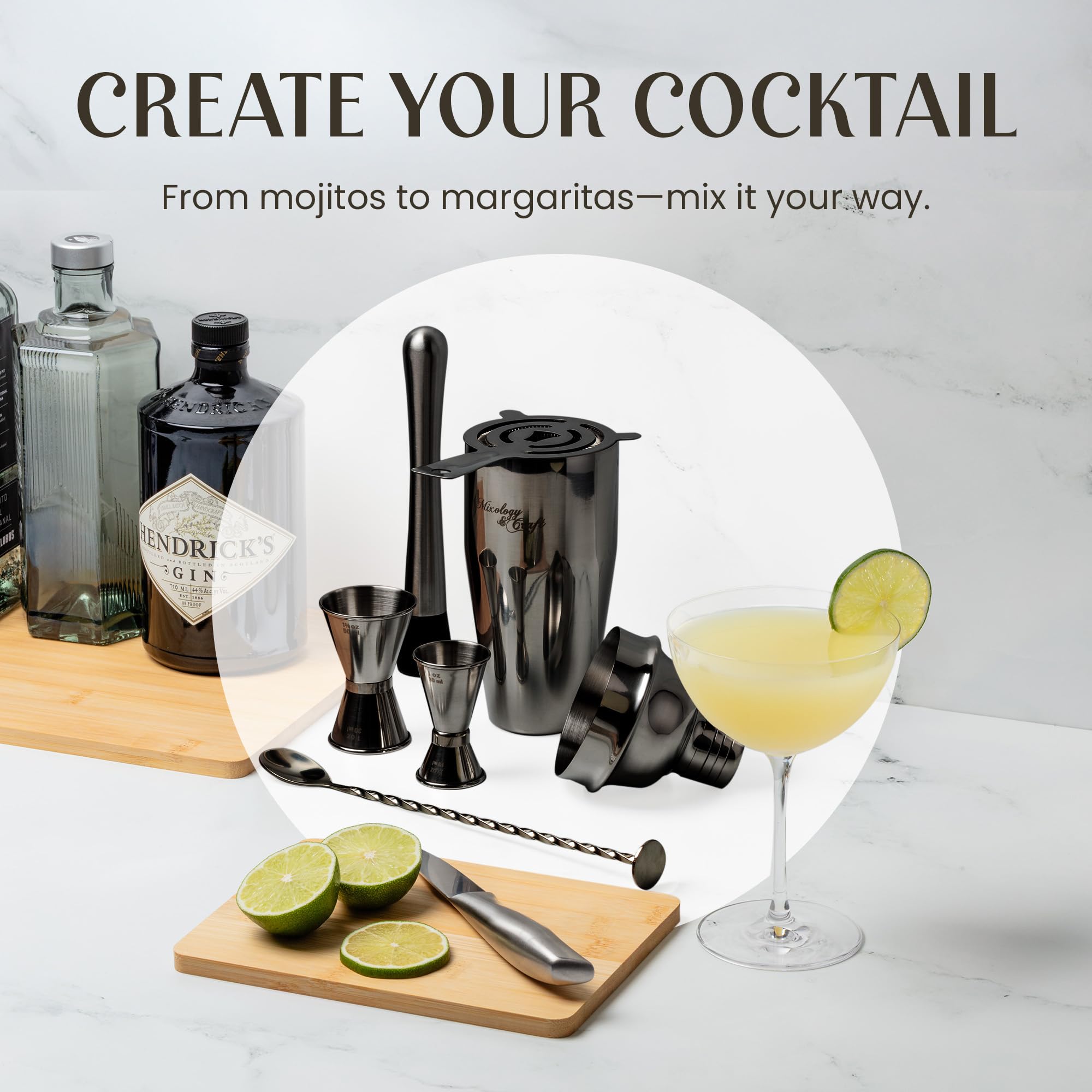 Dosificadores duales de Mixology y Craft para medidas precisas.