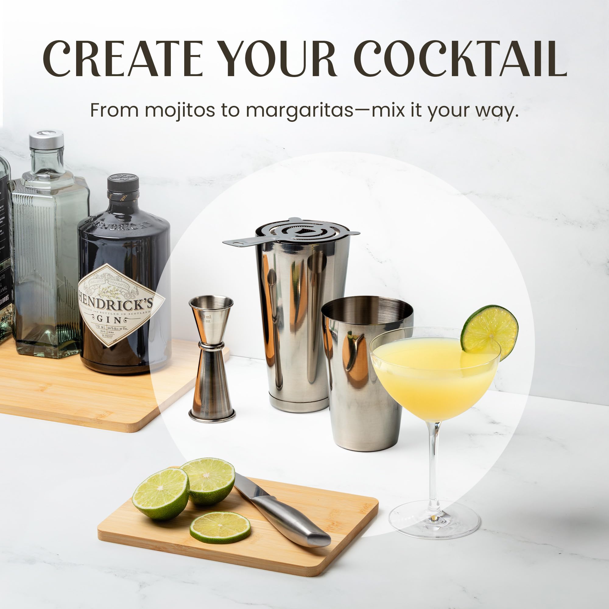 Estuche compacto de bar Mixology y Craft para transporte fácil.