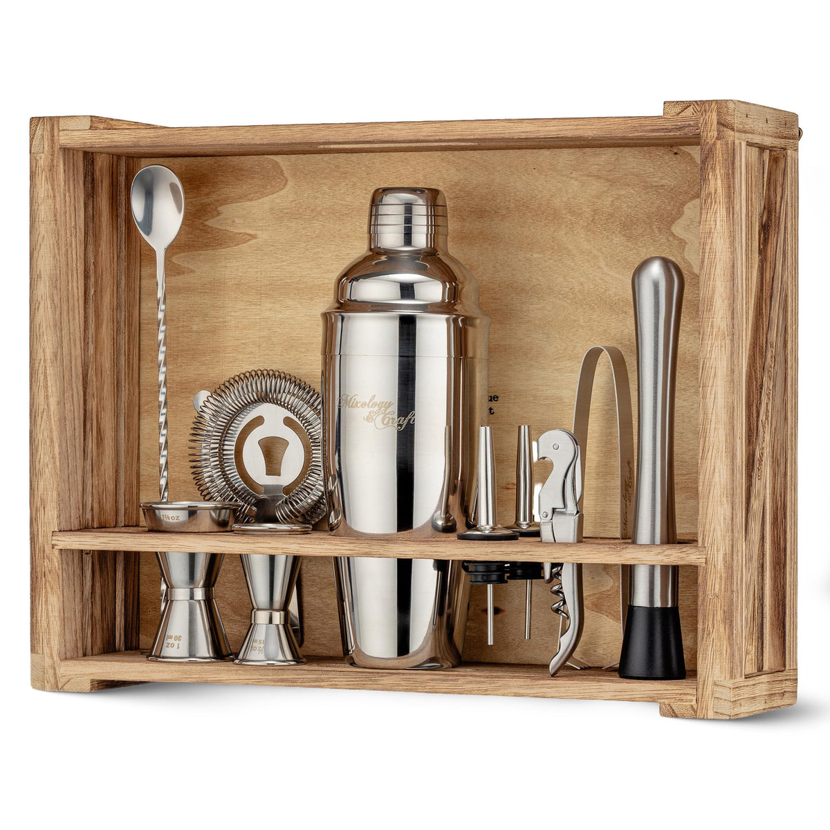 Mixology & Craft set coctelera 24 oz cobler para mezclar con precisión.