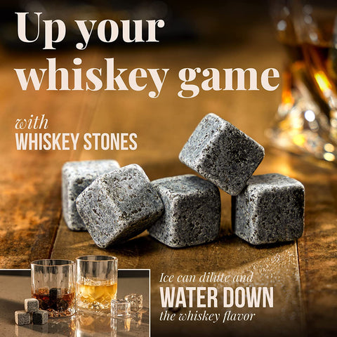 Mixology & Craft piedras de whisky en congelador para enfriamiento rápido sin diluir.
