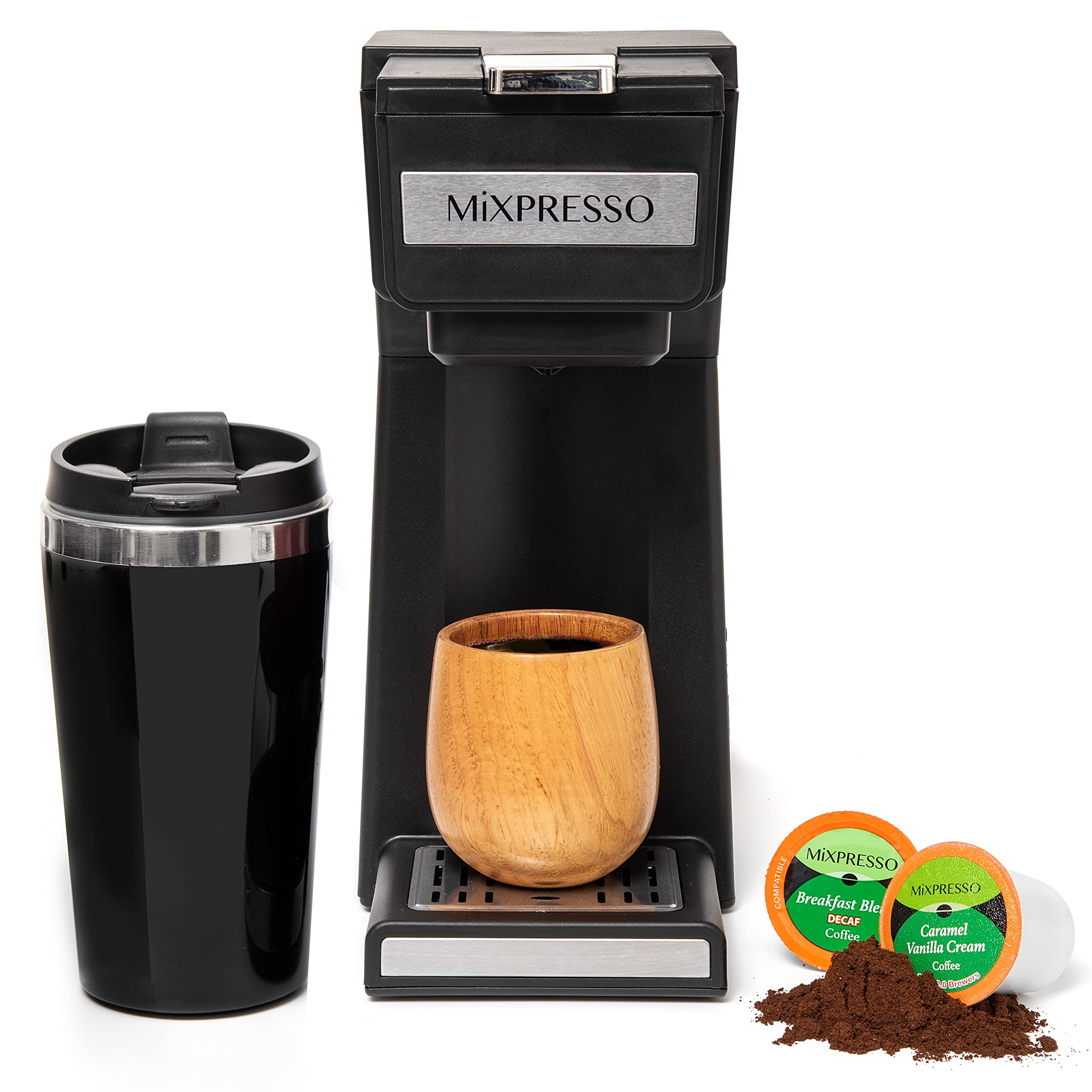 Mixpresso cafetera 2-en-1 para grano o pods, versátil en casa