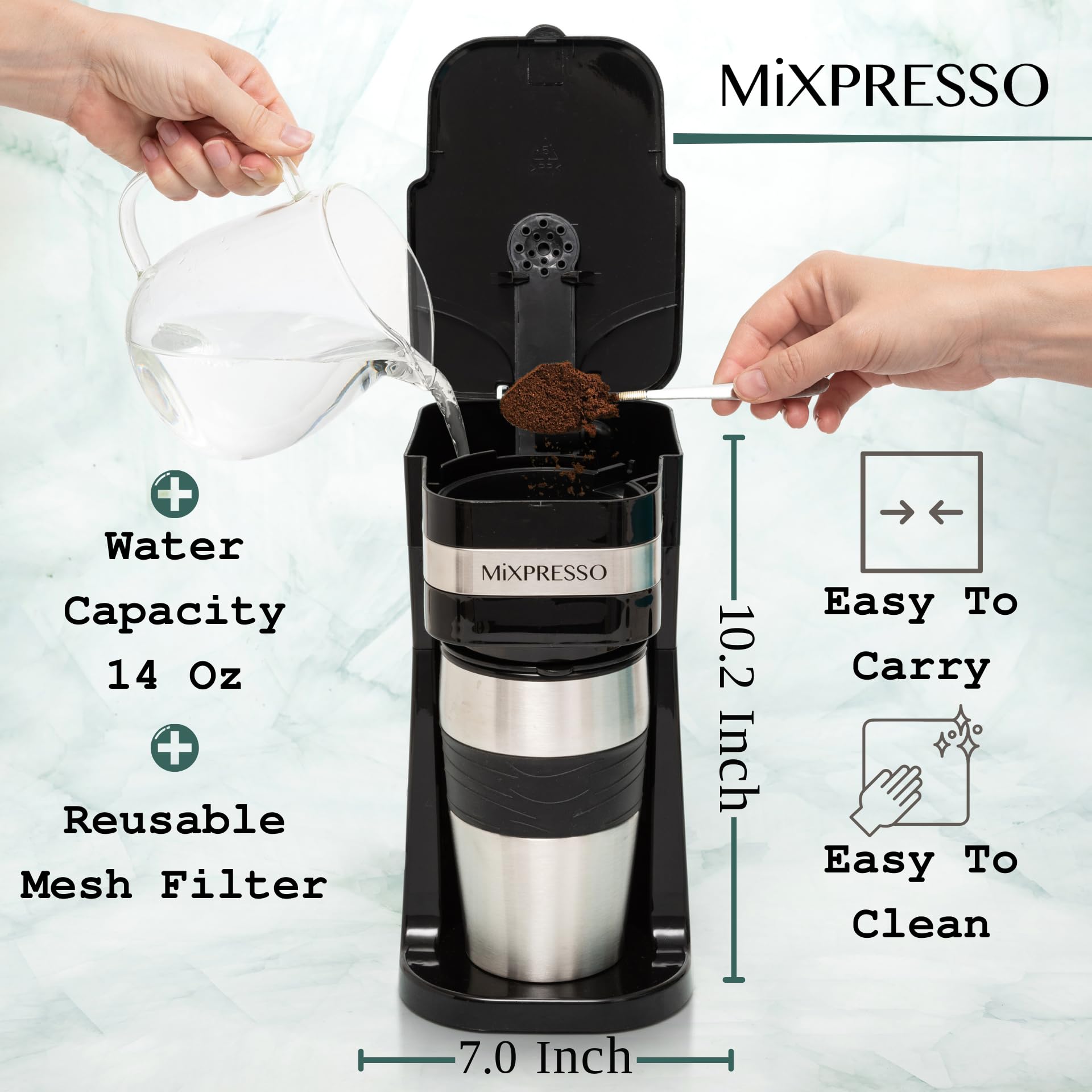 Mixpresso cafetera limpieza facil, mantenimiento rápido tras cada uso.