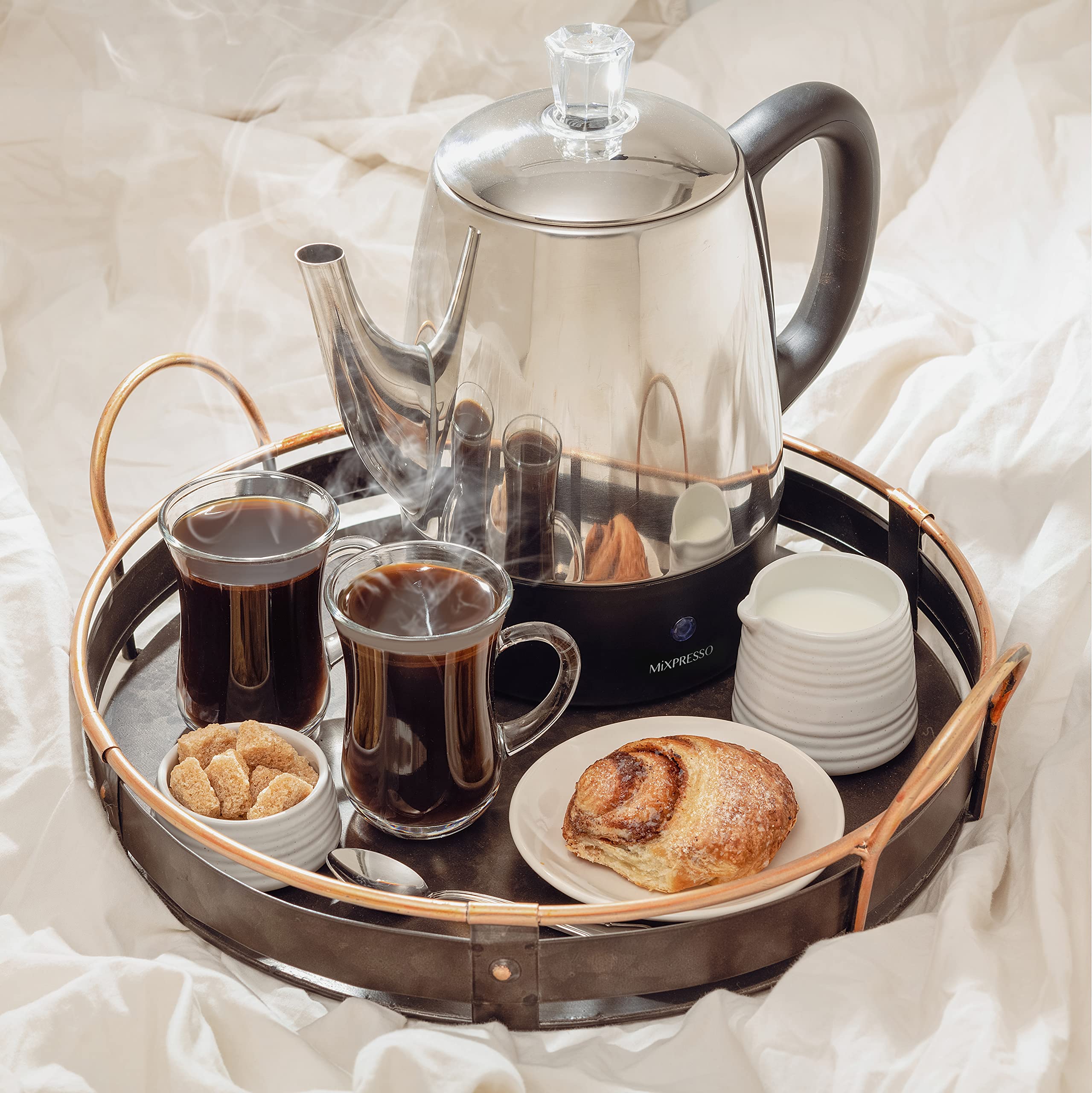 Mixpresso cafetera percoladora con diseño elegante y acabado moderno